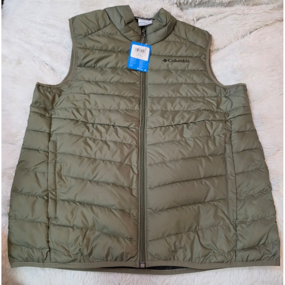 Columbia Men Foster Falls Vest Olive Green Omni-Shield XM8871-398 Medium NWT